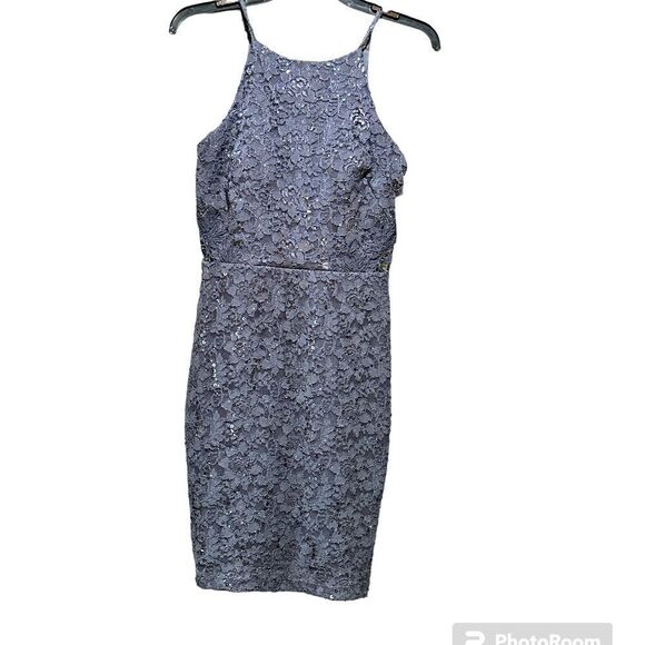 By & By gunmetal sequin semi formal cocktail party dress 5 new - Picture 1 of 6